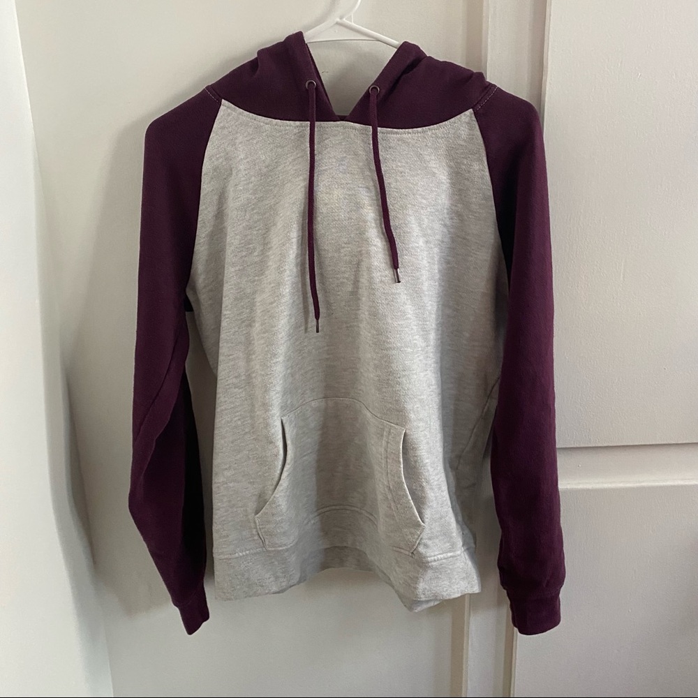 ZINE MAROON AND GREY HOODIE